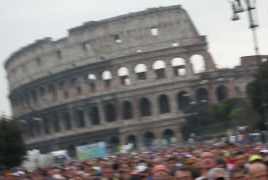kurz vor dem Start beim Rom-Marathon 2010